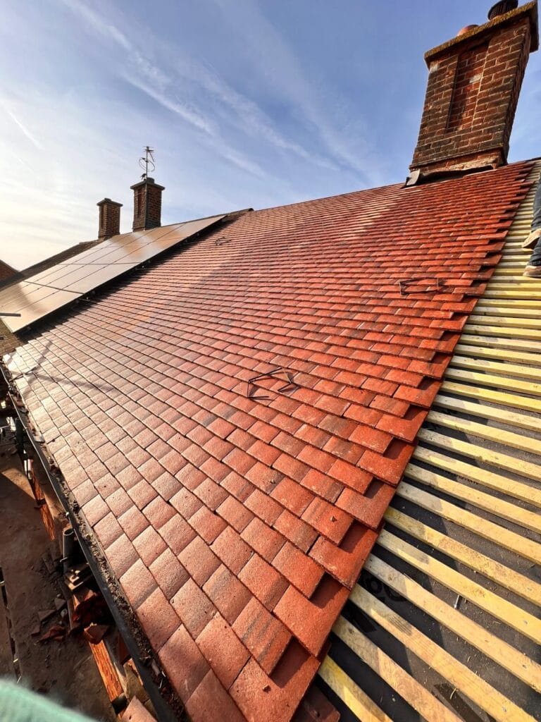 pitched tile roof